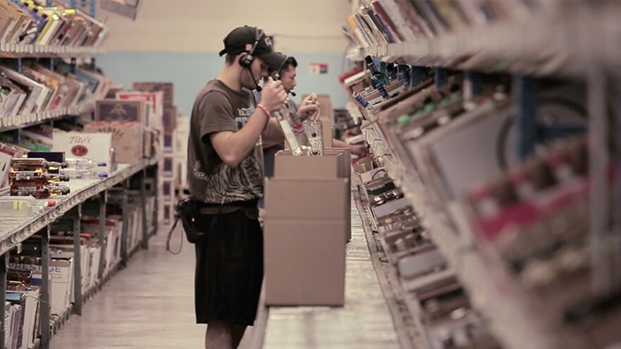 Warehouse employee at work